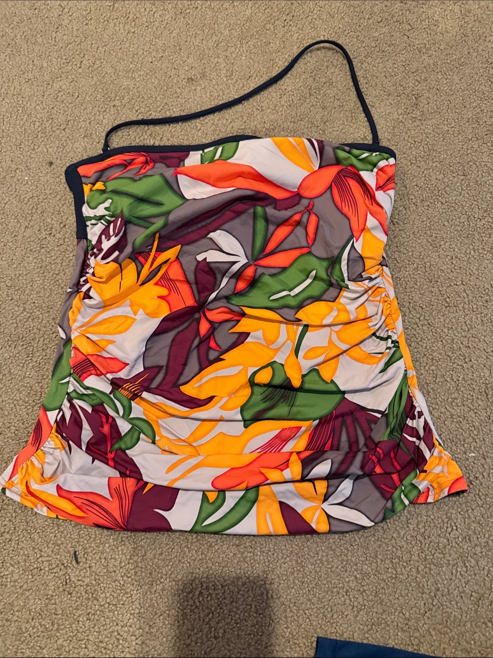 Calvin Klein Tropical Print Camisole in Green, Orange, Maroon, Yellow